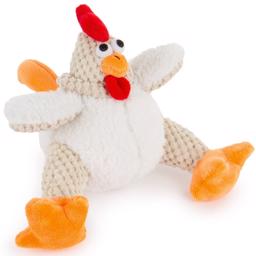 GoDog Checkers White Sitting Rooster Chew Guard 